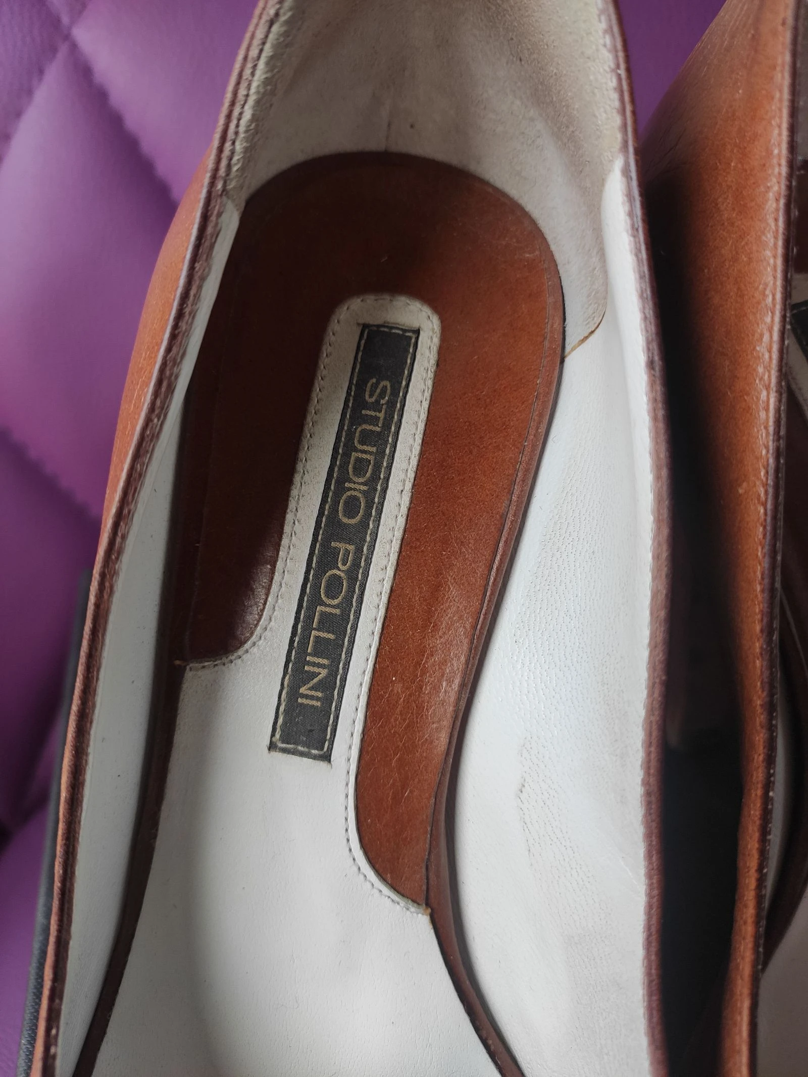 Italian Pollini leather peep toes – photo 18